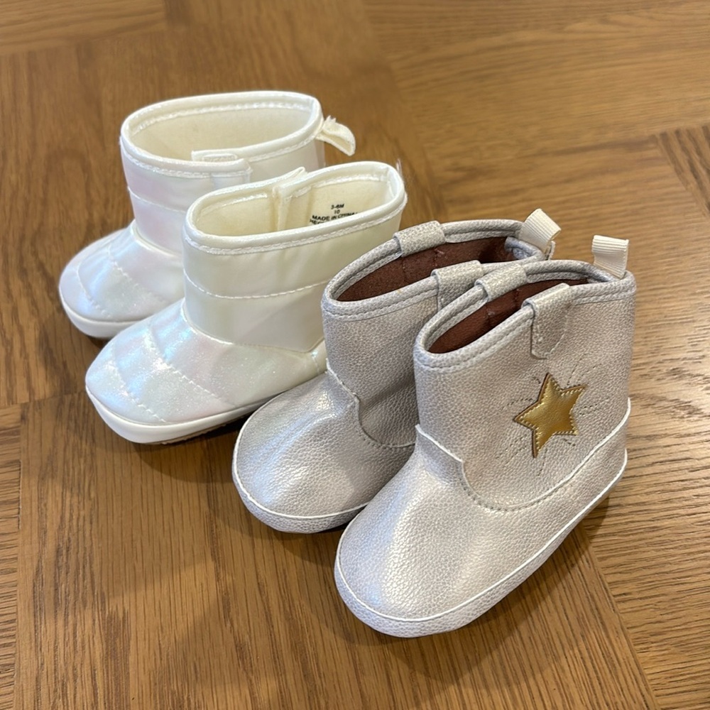 Old Navy Baby Girl Boots (2 Pairs) - hardly worn in Like New Condition!